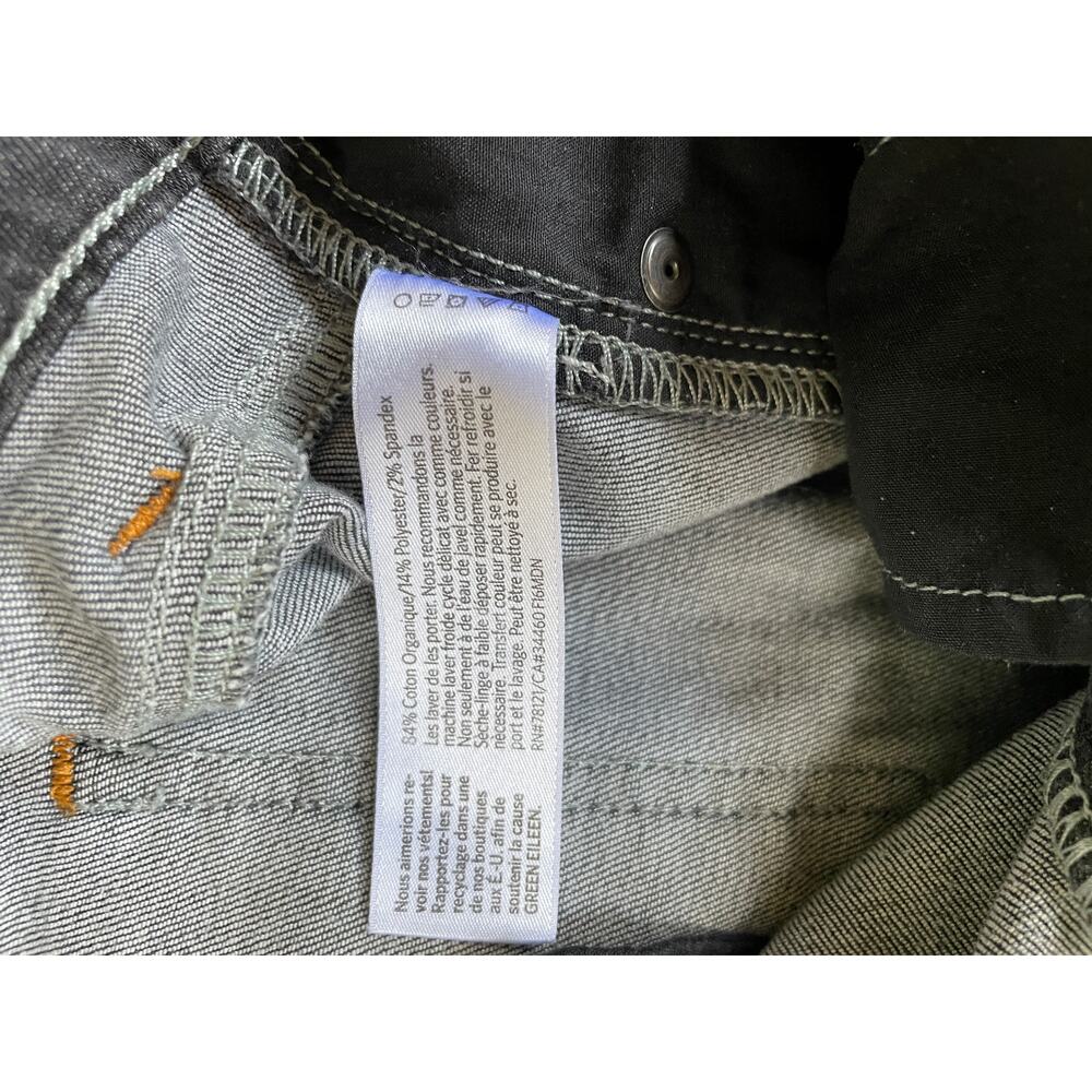 Eileen Fischer Organic Cotton Black Wash Jeans - Size 4 - Picture 8 of 9